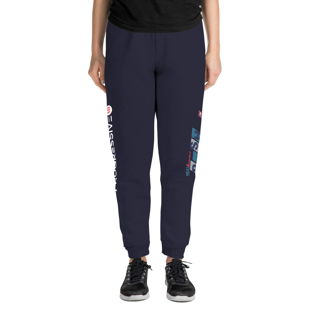 Men’s Navy Blue ""Push Yourself"" Joggers