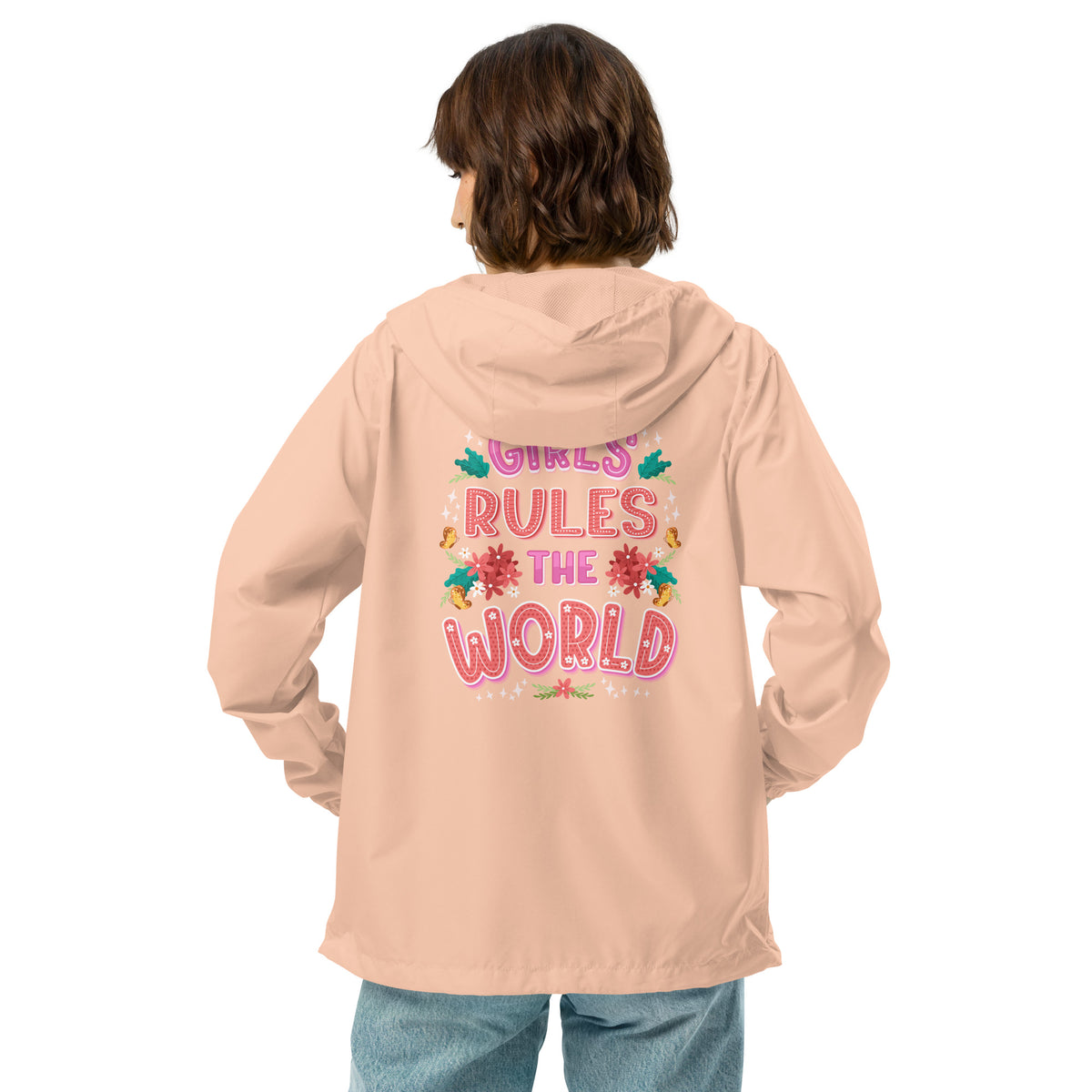 Women's Empowerment Windbreaker Jacket – "Girls Rules the World"