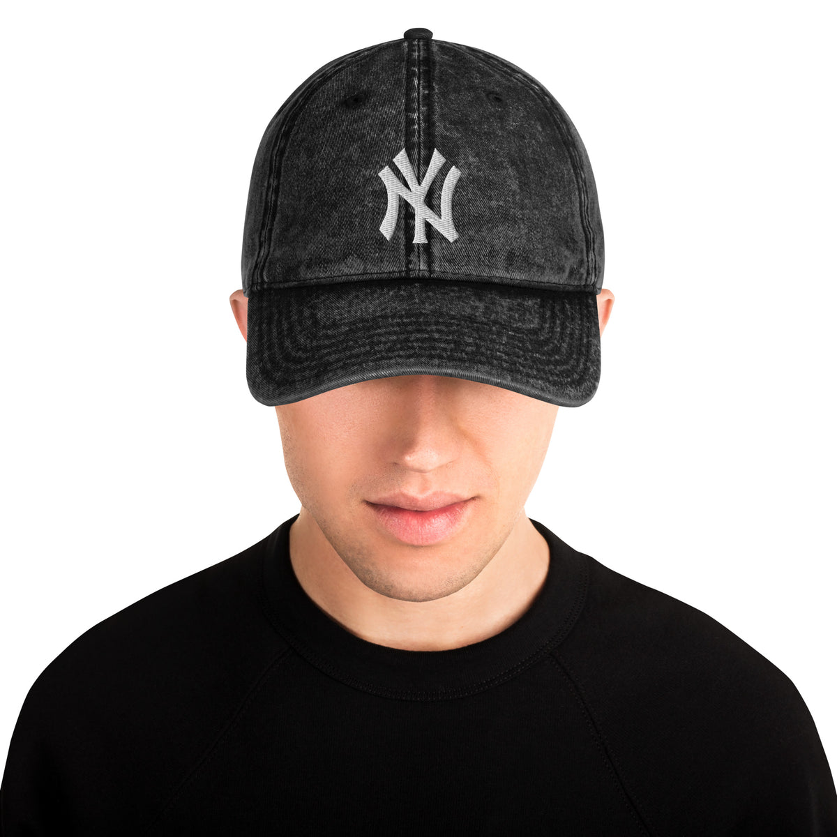 Men’s Vintage Washed NY Embroidered Baseball Cap