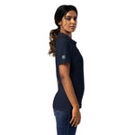 Women’s Navy Blue "Let’s Go Surfing" Embroidered Polo T-Shirt
