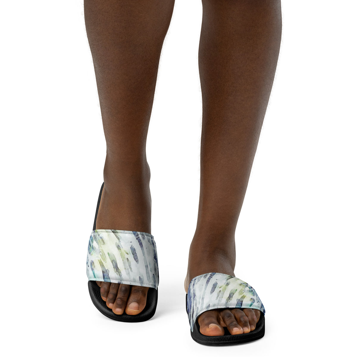 Women's Abstract Watercolor Slide Sandals