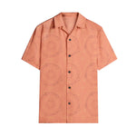 Men’s Short Sleeve Peach Graphic Print Shirt