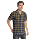 Men’s Short Sleeve Checkered Casual Shirt