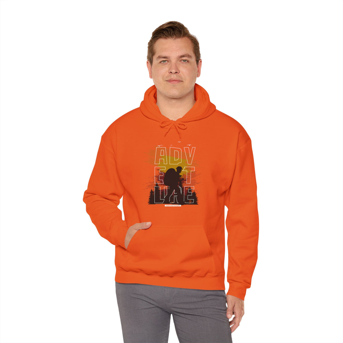 Men's Full Sleeve Adventure Graphic Printed Hoodie