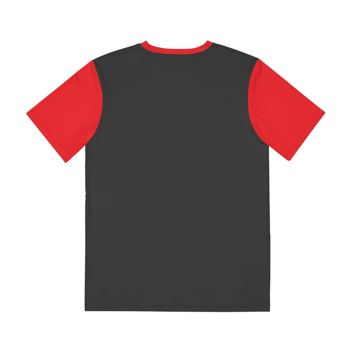 Men's Black and Red Graphic Printed Round Coller T-Shirt