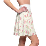 Women’s Cream Floral Skater Skirt
