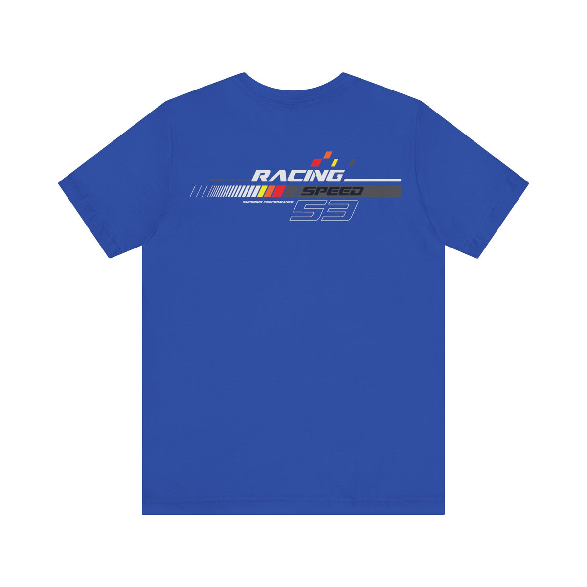 Racing Speed 53 Printed Short Sleeve Cotton T-Shirt