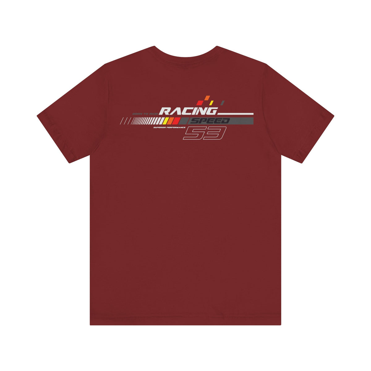 Racing Speed 53 Printed Short Sleeve Cotton T-Shirt