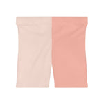 Women's Two-Tone High-Waist Biker Shorts