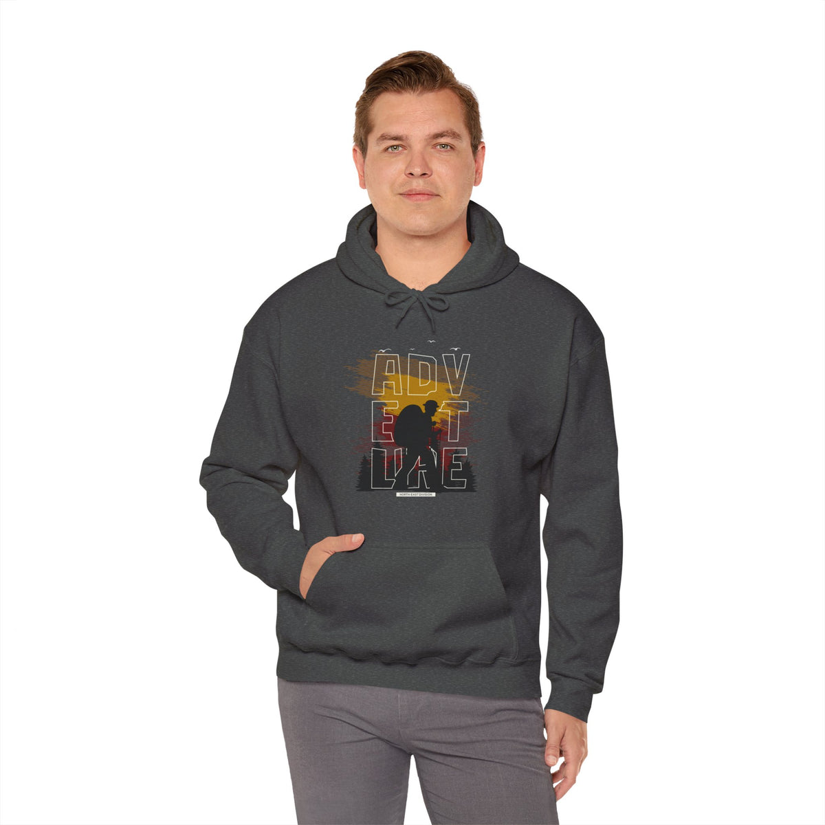 Men's Full Sleeve Adventure Graphic Printed Hoodie