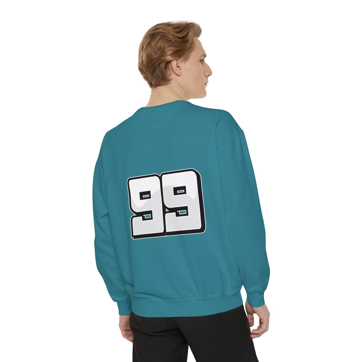 Men's Full Sleeve Colourful Paint Football Graphic Sweatshirt