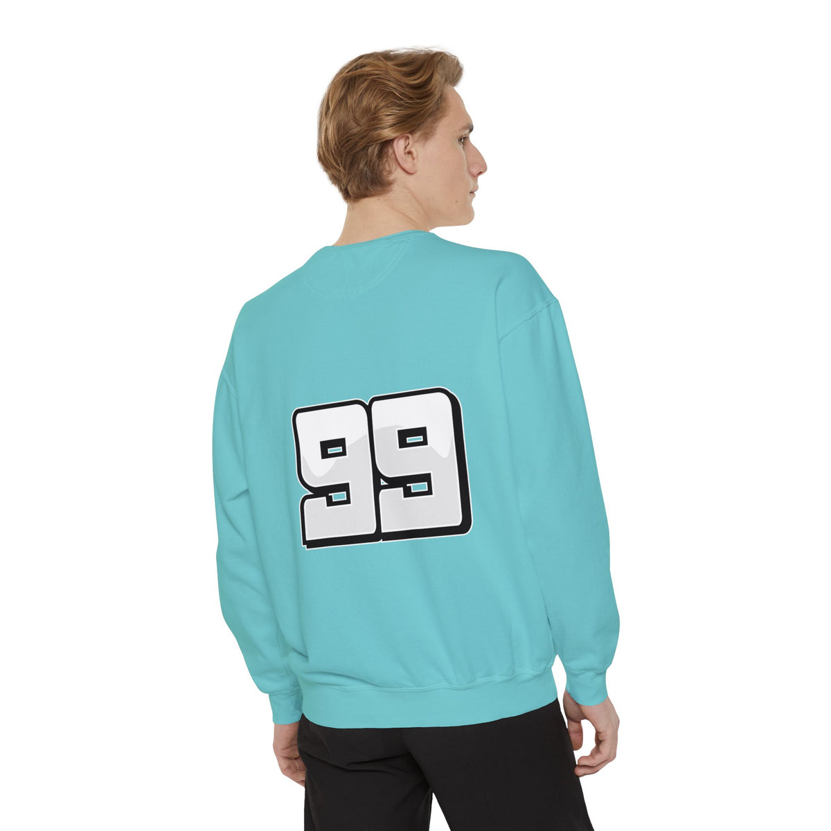 Men's Full Sleeve Colourful Paint Football Graphic Sweatshirt