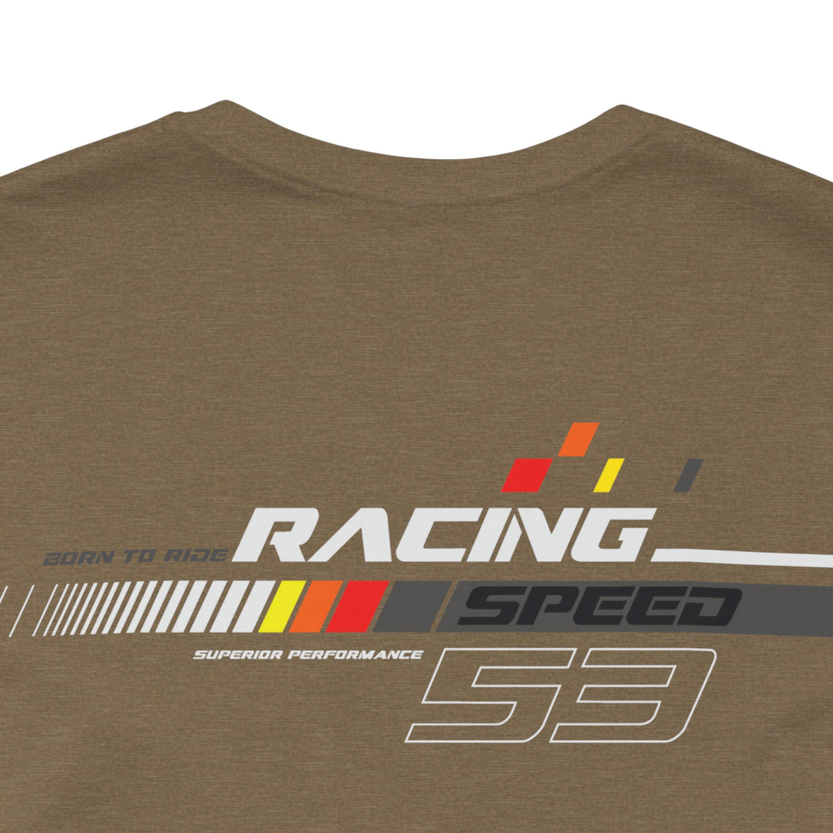 Racing Speed 53 Printed Short Sleeve Cotton T-Shirt