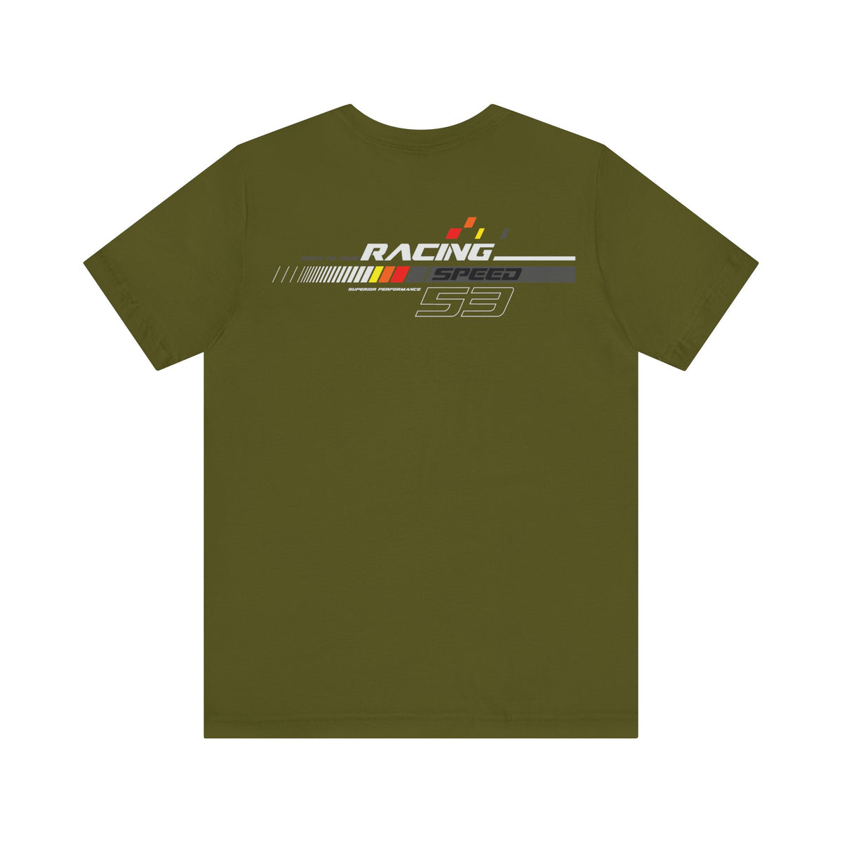 Racing Speed 53 Printed Short Sleeve Cotton T-Shirt