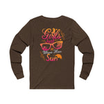 Women’s “Girls Just Wanna Have Sun” Long Sleeve Tee – Fun, Comfy & Vibrant