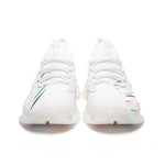 Futuristic Low-Top Mesh Sneakers – White with Multicolor Accents