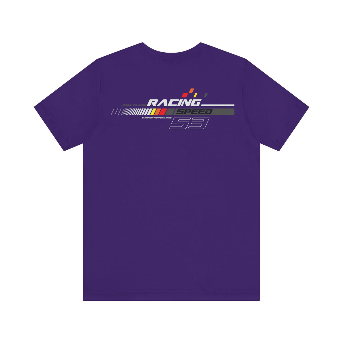 Racing Speed 53 Printed Short Sleeve Cotton T-Shirt