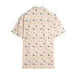 Men’s Beige Geometric Print Short Sleeve Shirt