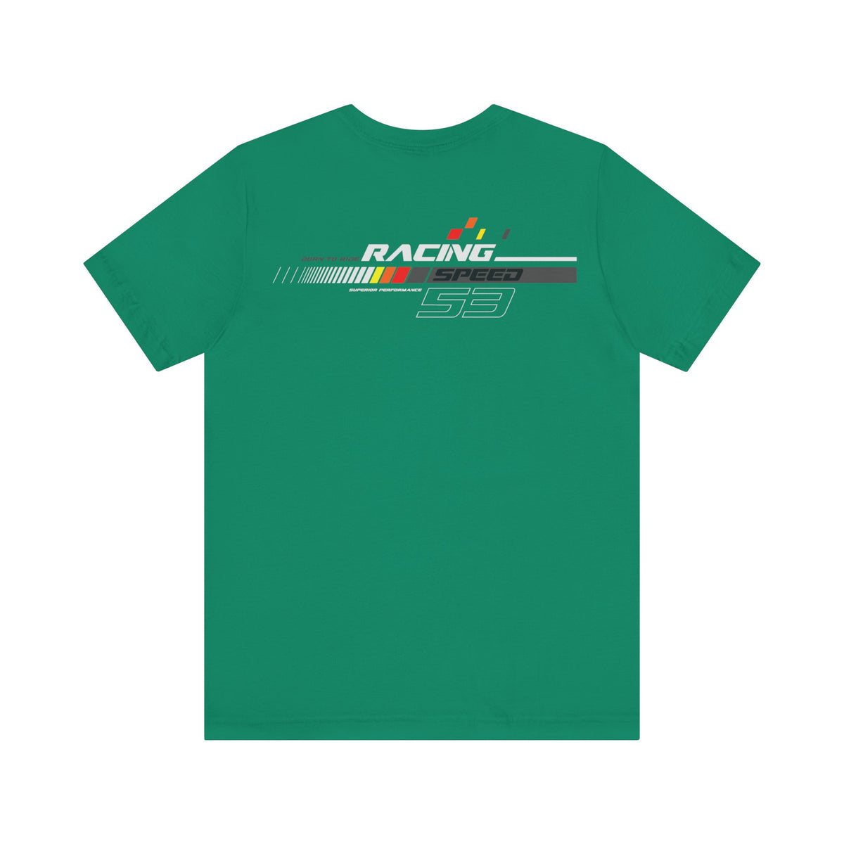 Racing Speed 53 Printed Short Sleeve Cotton T-Shirt