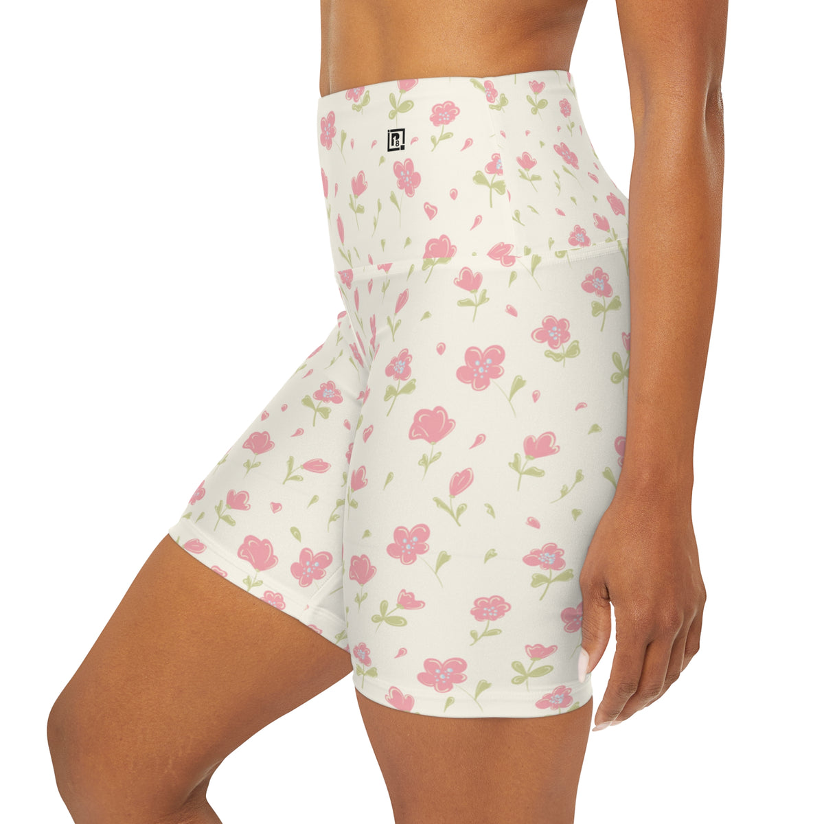 High Waisted Yoga Shorts (AOP)