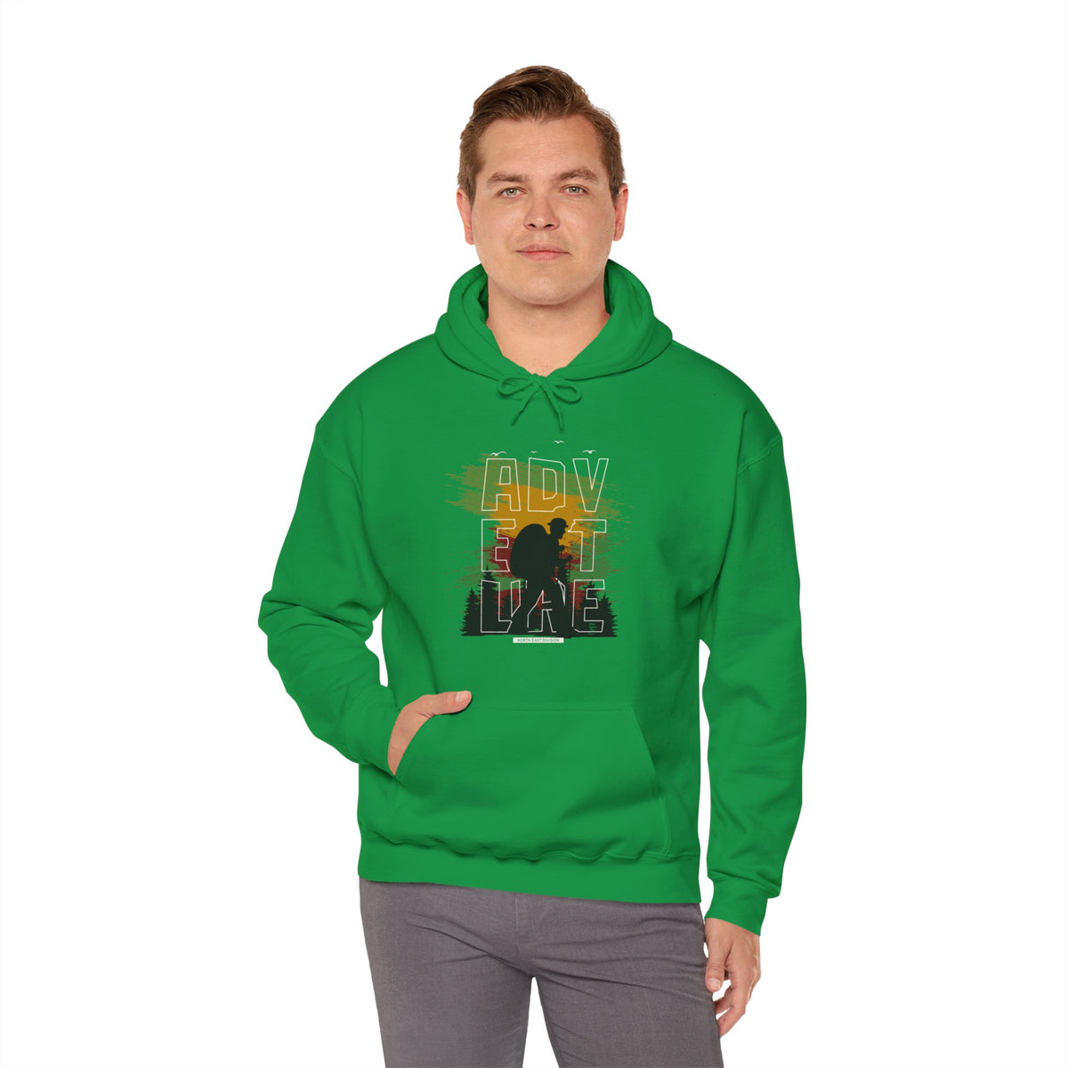 Men's Full Sleeve Adventure Graphic Printed Hoodie