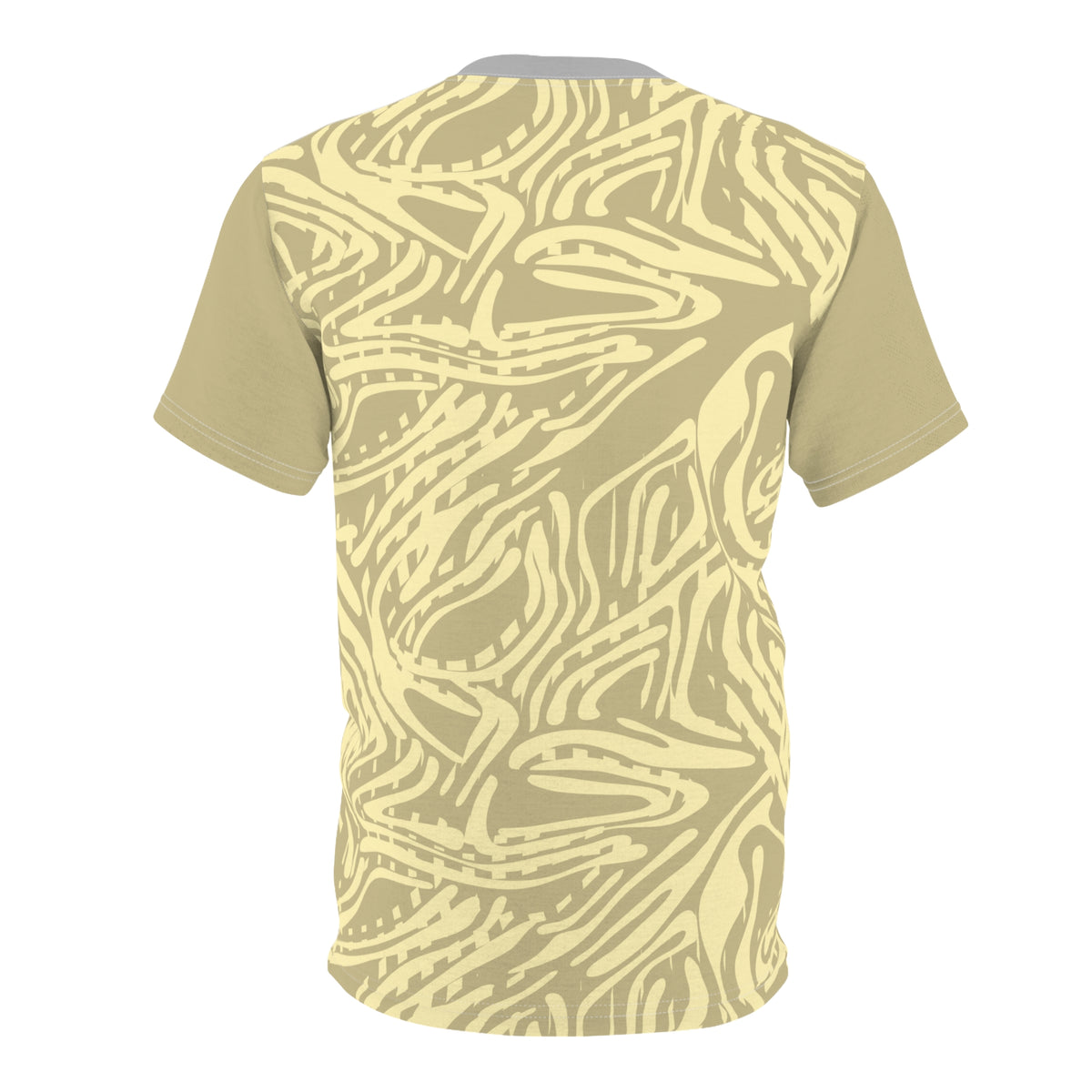 Light yellow abstract patterns Printed Cotton T-Shirt