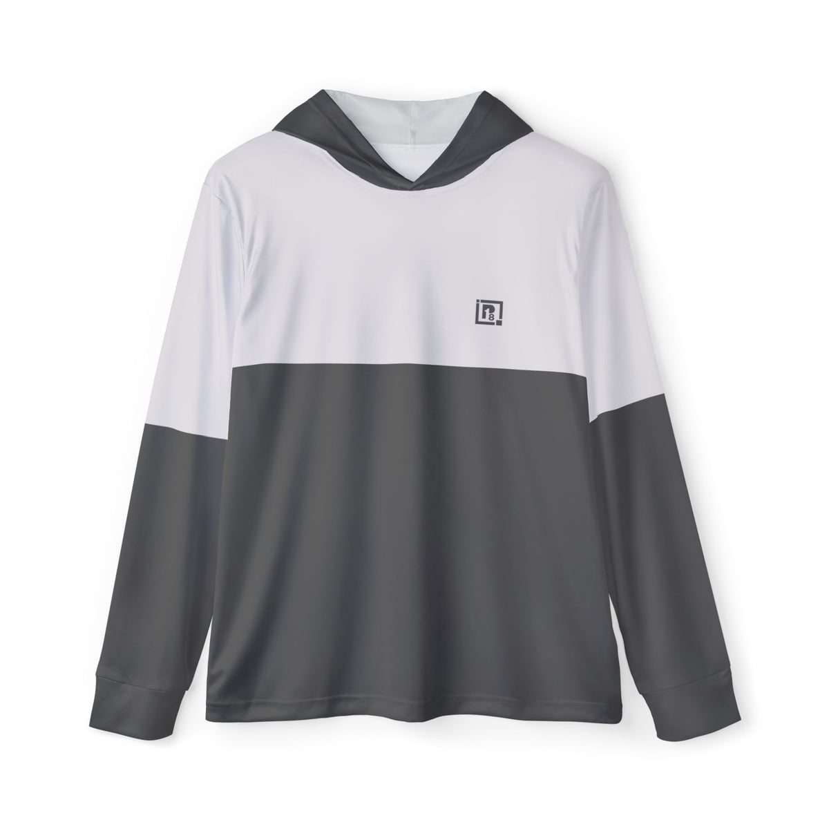 Men's Full Sleeve Color Block Sport Hooded T-Shirt