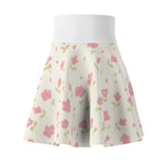 Women’s Cream Floral Skater Skirt