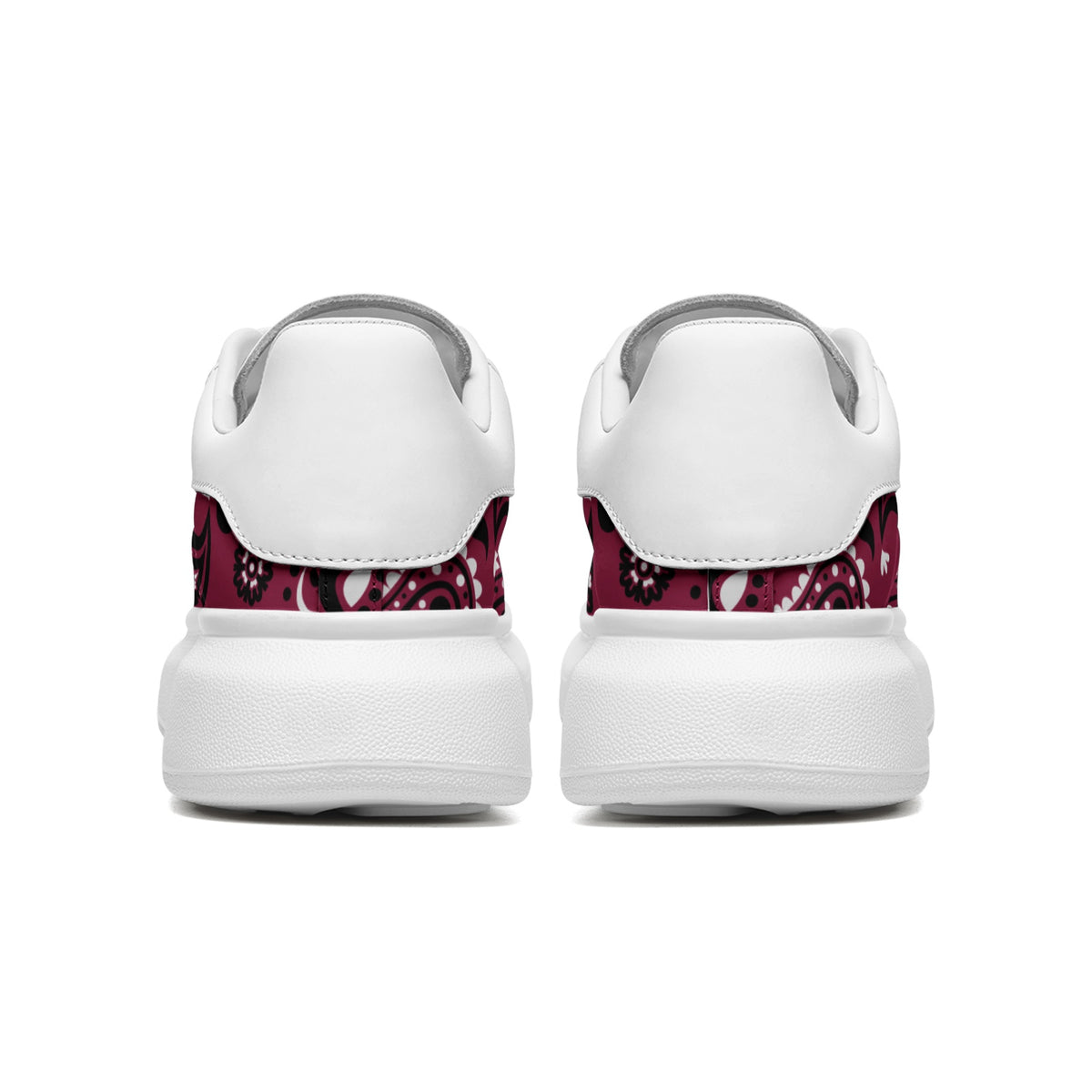Unisex Non Slip Lace Up Faux Leather Sneakers