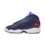 Men's Abstract Blue and Red High-Top Sneakers