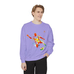Men's Full Sleeve Colourful Paint Football Graphic Sweatshirt