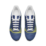 Ultra-Lightweight Breathable Running Shoes – Blue & Yellow Pattern