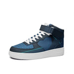 Men's Navy High-Top Sneakers with Velcro Strap