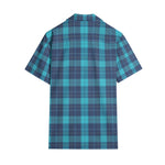 Men’s Blue & Navy Checkered Short Sleeve Shirt