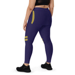 Women’s Navy & Yellow Striped Leggings