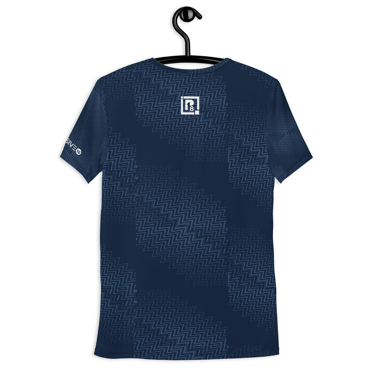 Navy Blue Chevron Athletic T-Shirt for Men