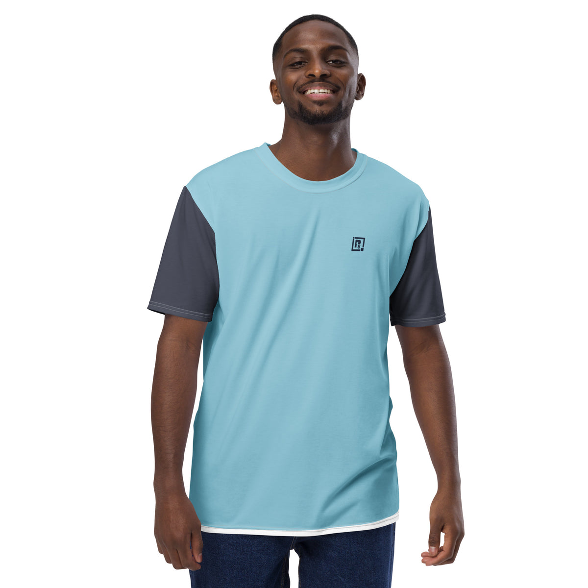 Two-Tone Crew Neck T-Shirt for Men