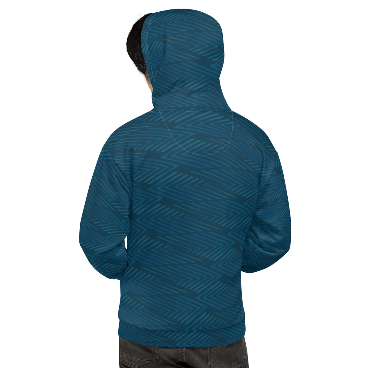 Men's All-Over Print Recycled Unisex Hoodie (Blue)