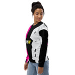 Women's Pink, Black & White Abstract Sweatshirt