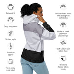 Women’s Monochrome Colorblock Zip-Up Hoodie