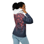 Women’s Abstract Printed Zip-Up Hoodie