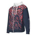 Women’s Abstract Printed Zip-Up Hoodie