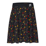 Women's Black Floral Print Skirt
