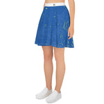 Women's Blue Splatter Skirt
