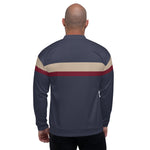 Full Sleeve Unisex Striped Bomber Jacket