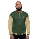 Men’s Green & Beige Varsity Bomber Jacket