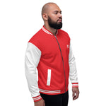 Men’s Red & White Varsity Bomber Jacket