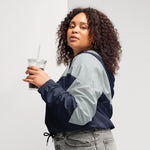 Women's Two-Tone Cropped Windbreaker Jacket