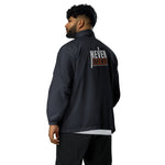 Men’s Black Windbreaker Jacket – "Never Mind" Design
