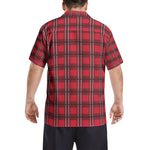 Men’s Red & Black Checkered Short Sleeve Shirt